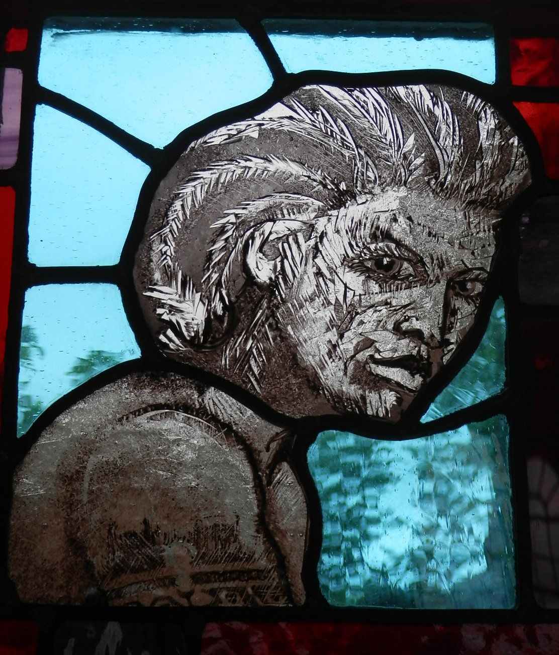 Contemporary stained glass.
