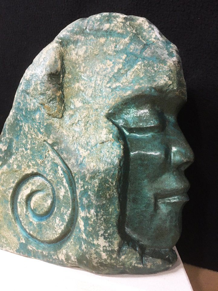 Resin, Mica, Stone carving. Ben Dearnley