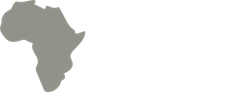Silhouette of the African continent in grey against a white background.