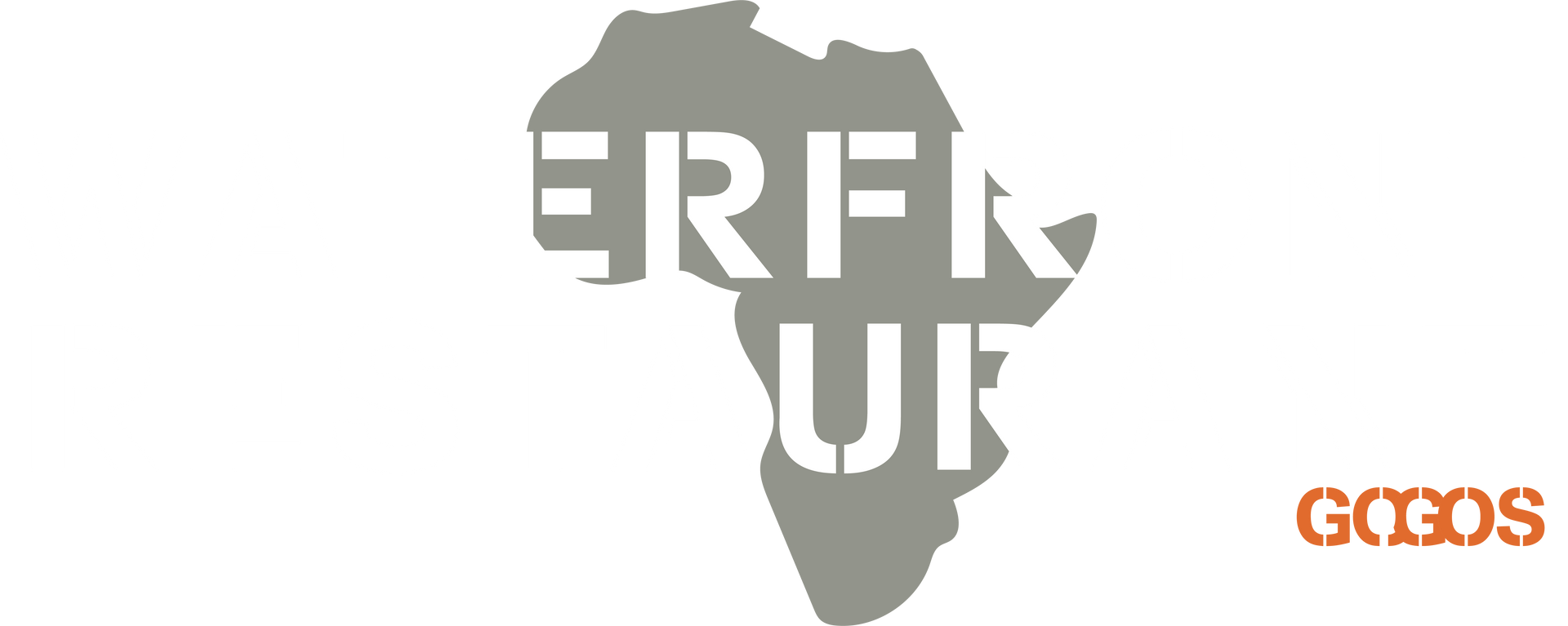Gogos waterfront restaurant logo with Africa shape in background