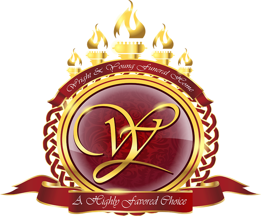 Gold and burgundy crest logo with a crowned monogram and ribbon reading “A Royal Financial Choice”