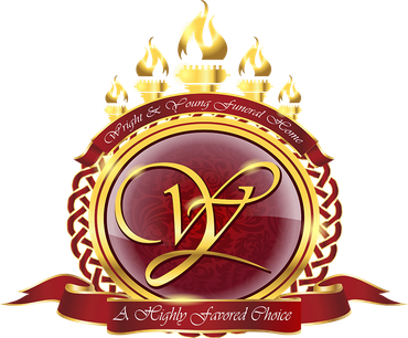 Gold and burgundy crest logo with a crowned monogram and ribbon reading “A Royal Financial Choice”