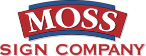 Logo of Moss Sign Company, featuring the word