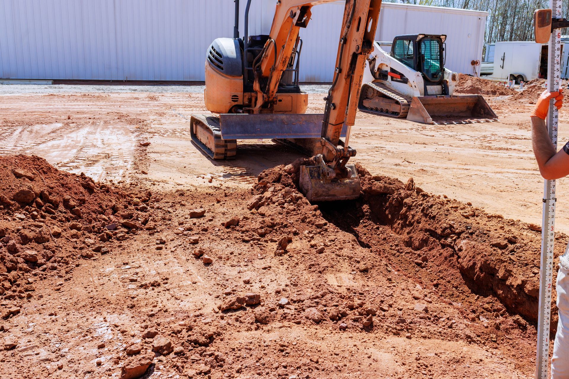 Pool digs and detailed excavation