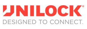 UNILOCK logo in red with gray tagline “DESIGNED TO CONNECT.”