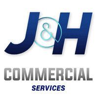 J&H Commercial Services logo in blue and gray on a white background