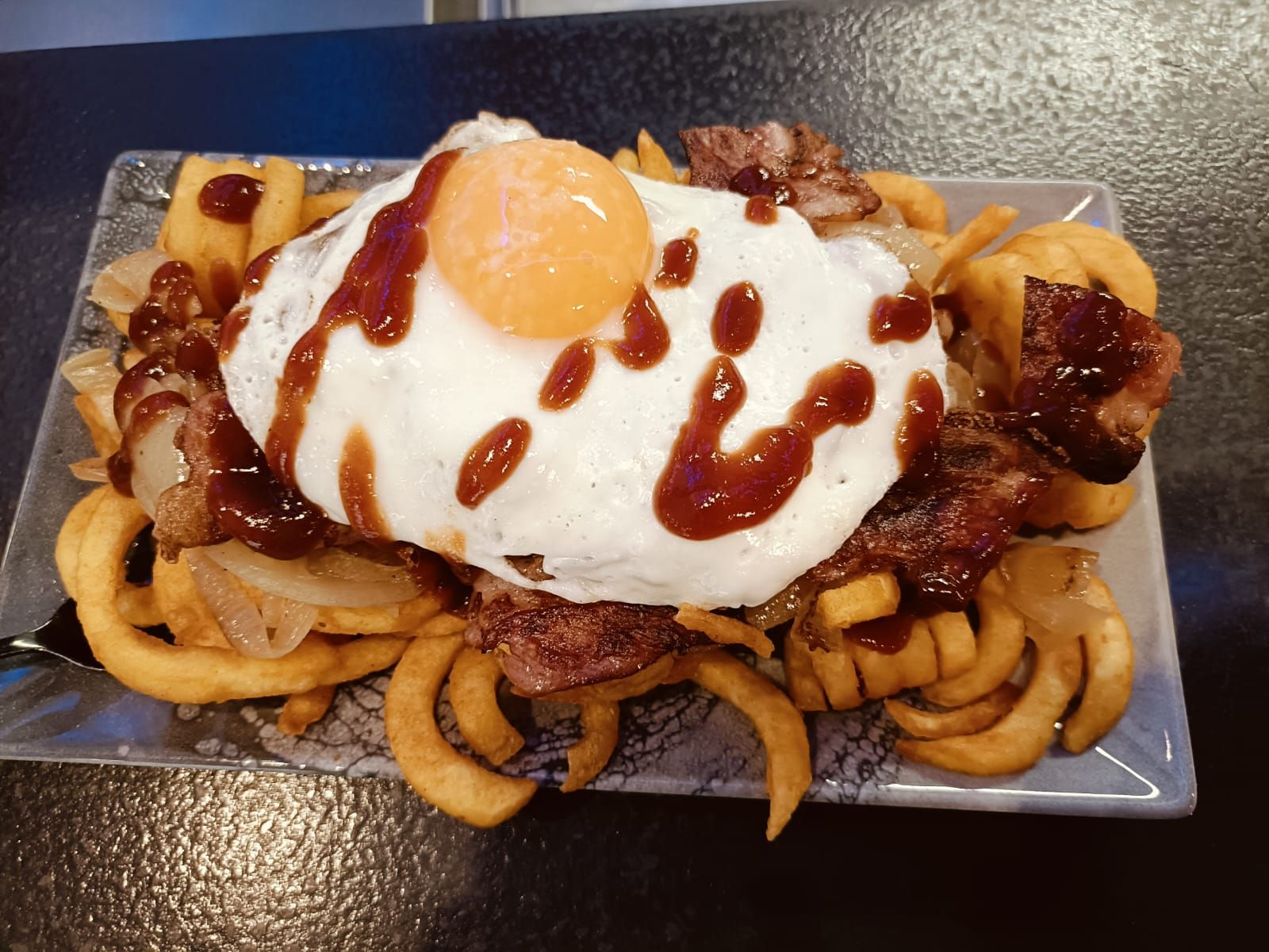 frittura con uomo e pancetta
