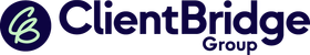 ClientBridge Group logo in dark blue and green with circular icon.