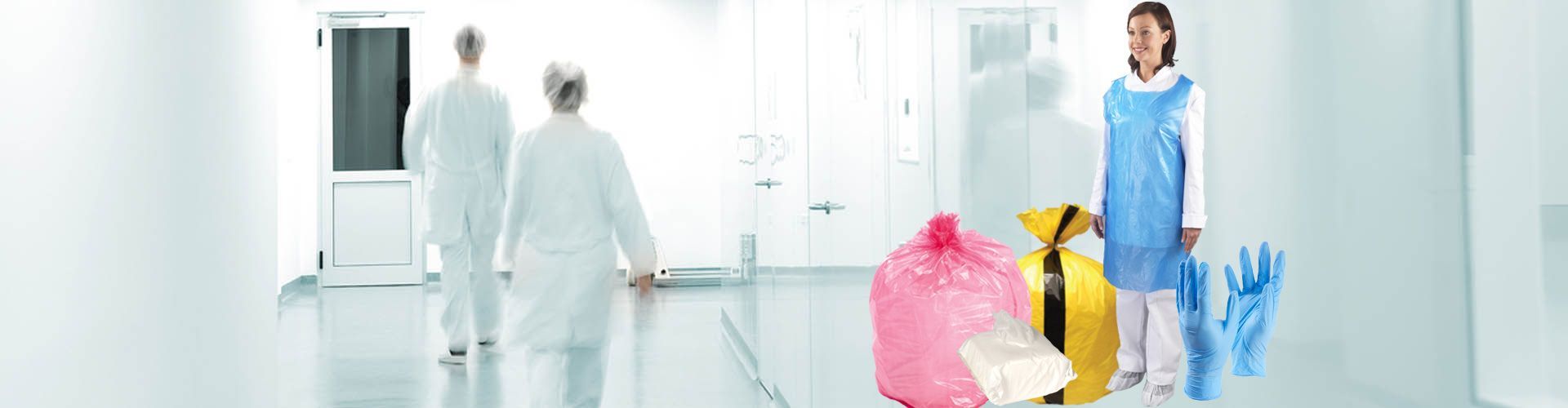 a blurry picture of two doctors walking down a hospital hallway .