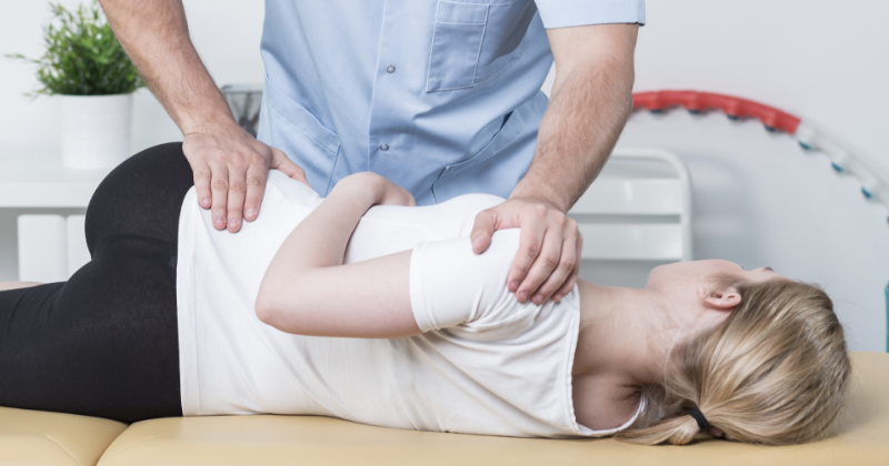 patient getting a chiropractic adjustment