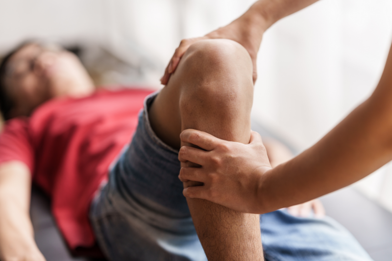 patient doing physical therapy