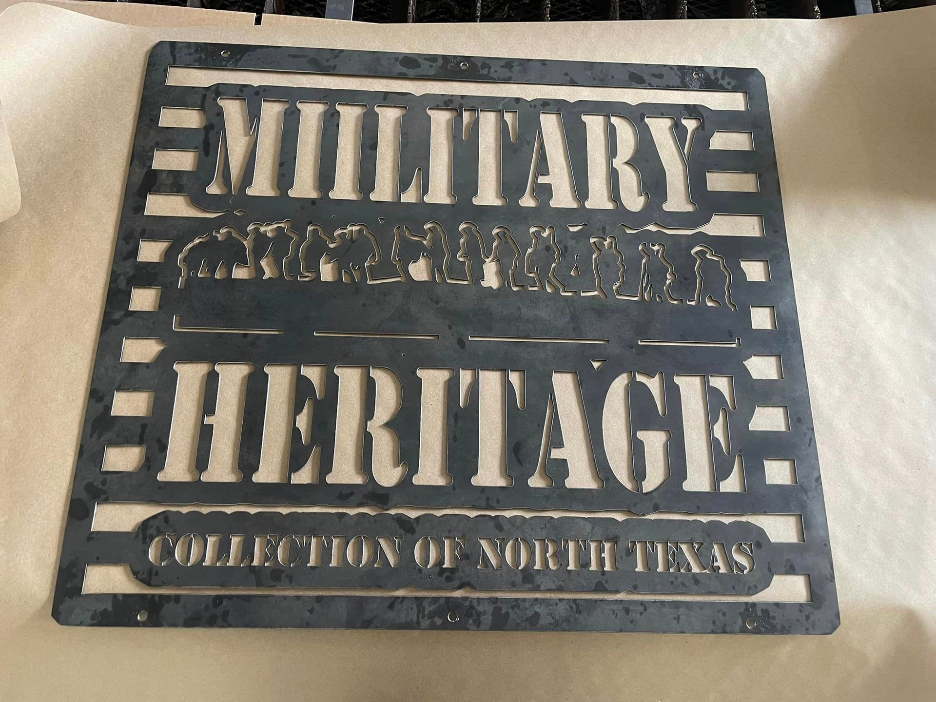 Metal sign: 