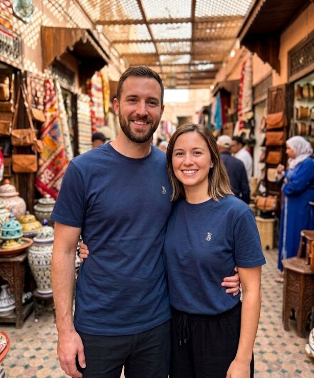 Couple Shirt Navy Blue