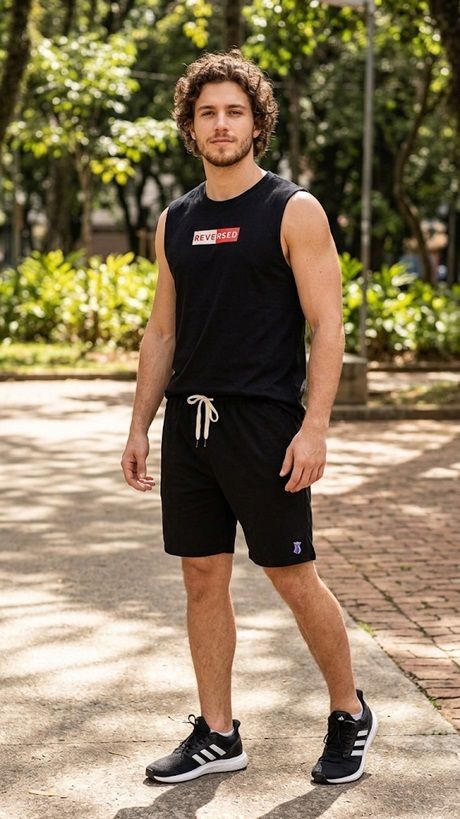 Men Black Active
