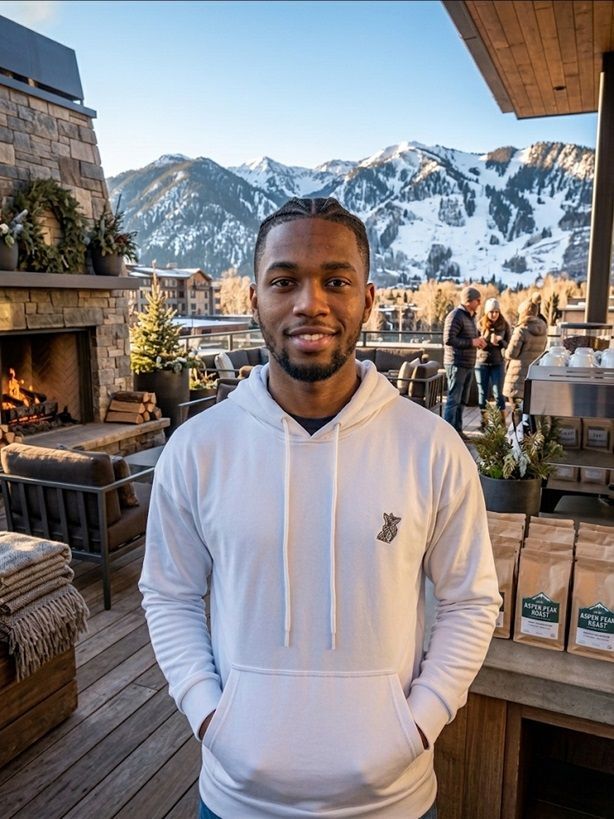Mens Reversible Hoodie Black White