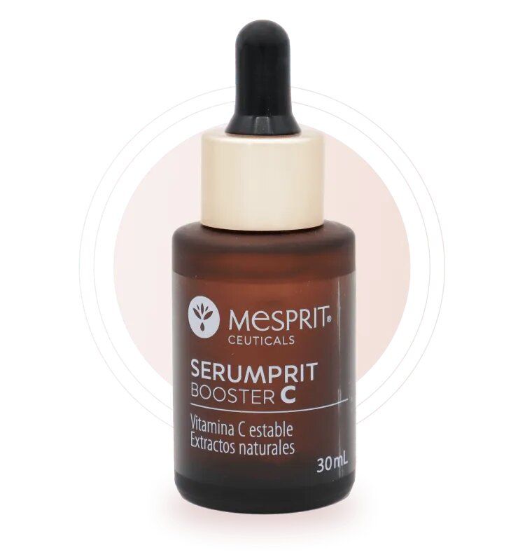 Una botella de Mesprit Serum Booster C con un gotero