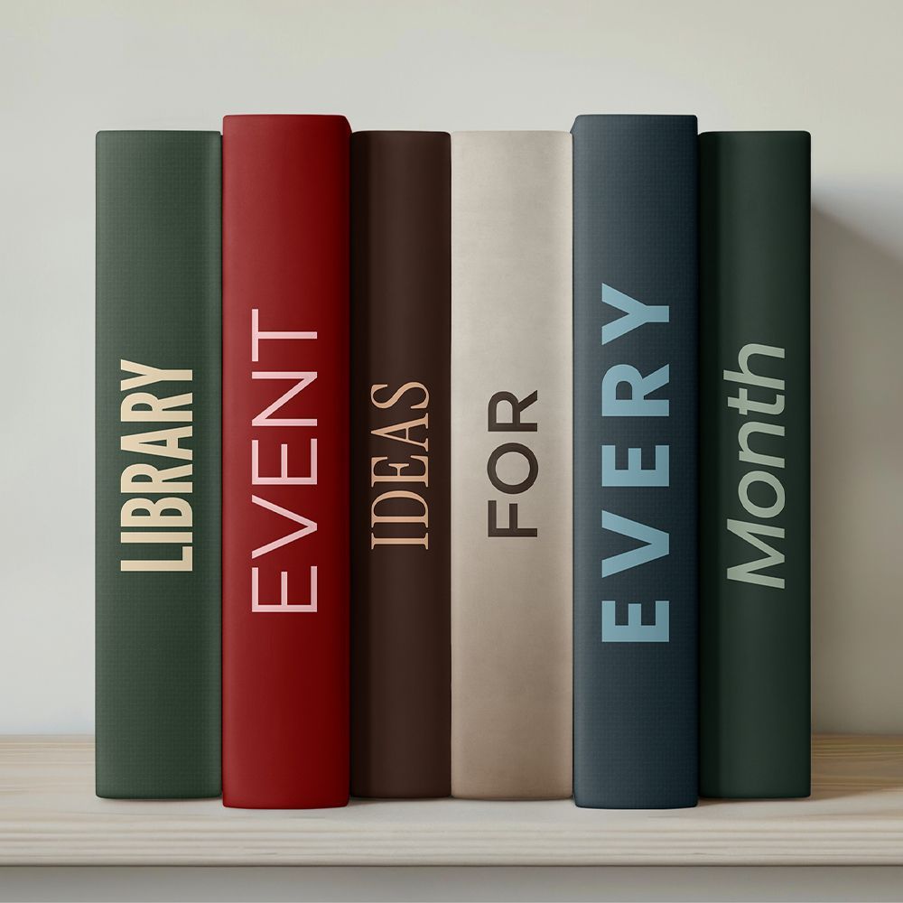 Books on a shelf that say