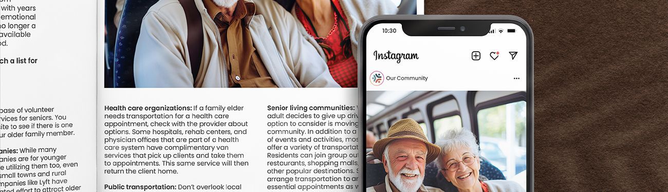 Example of a newsletter article showing up as someone's instagram post
