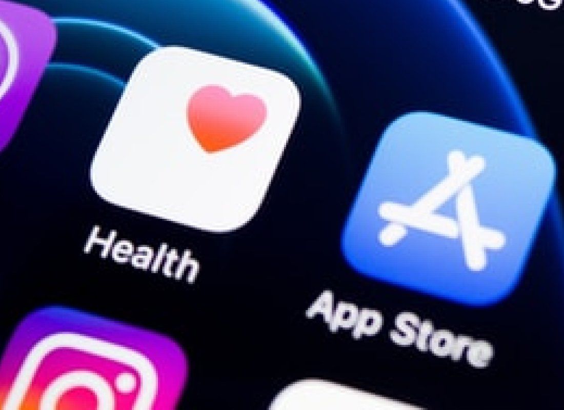 A close up of the app store on a cell phone