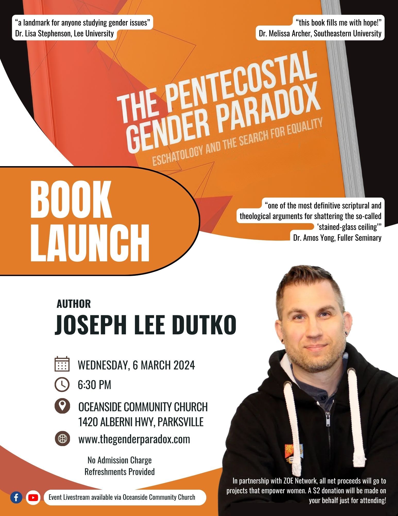 Go to Event Page Book launch poster for Joseph's book