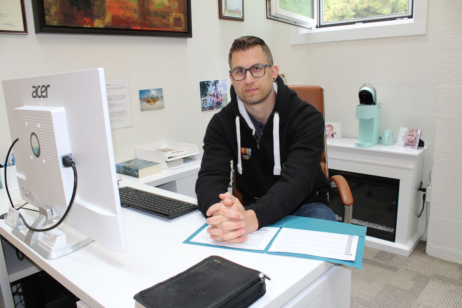 Joseph Dutko at his desk