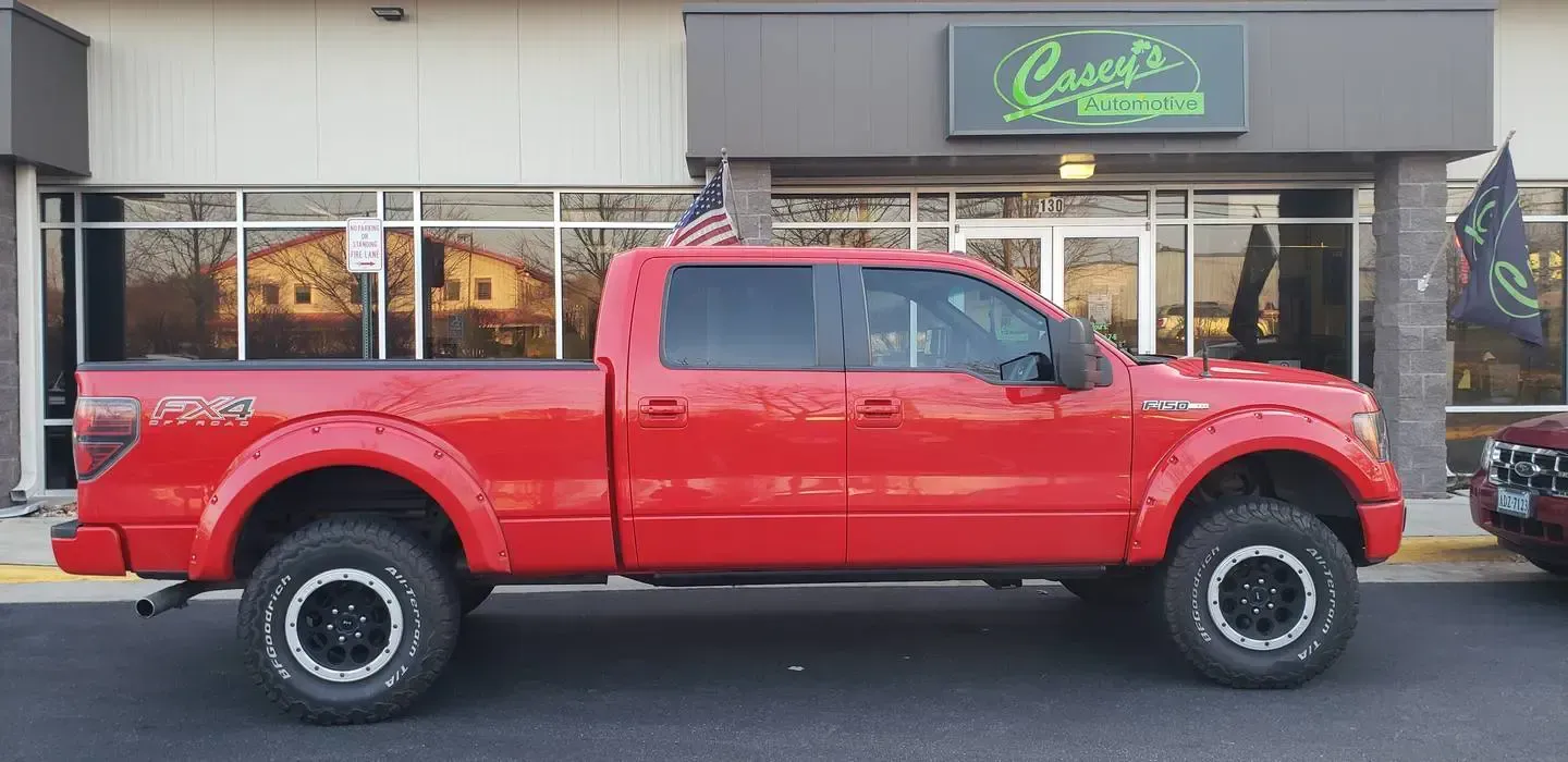 red Ford truck