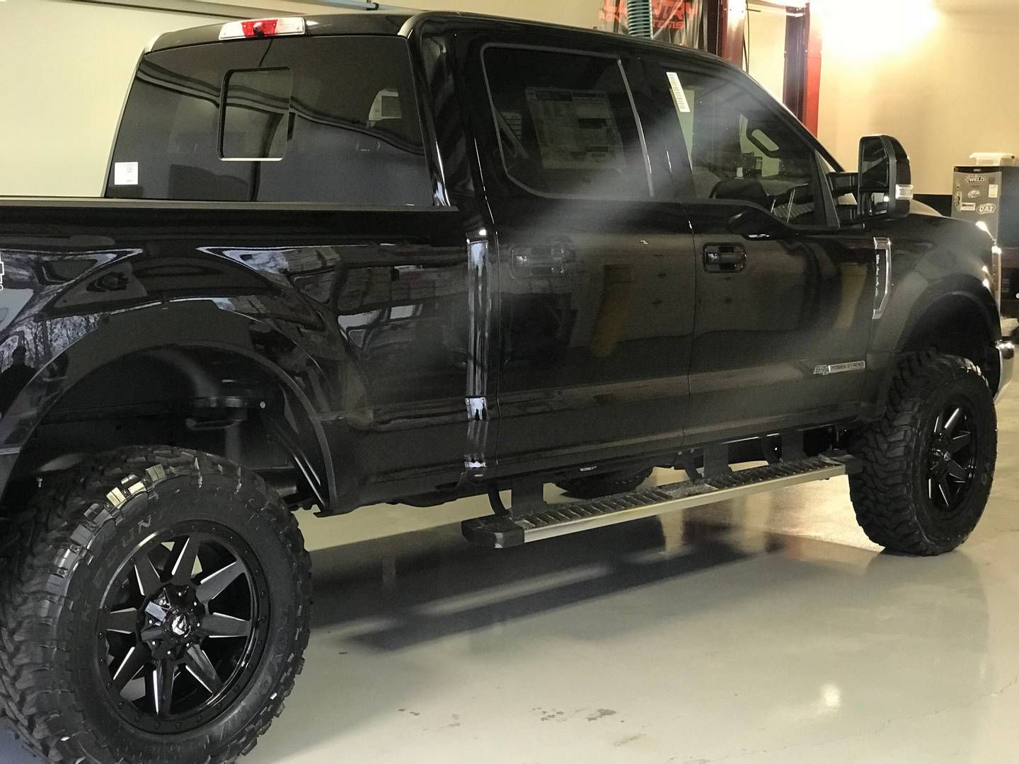 black Ford truck