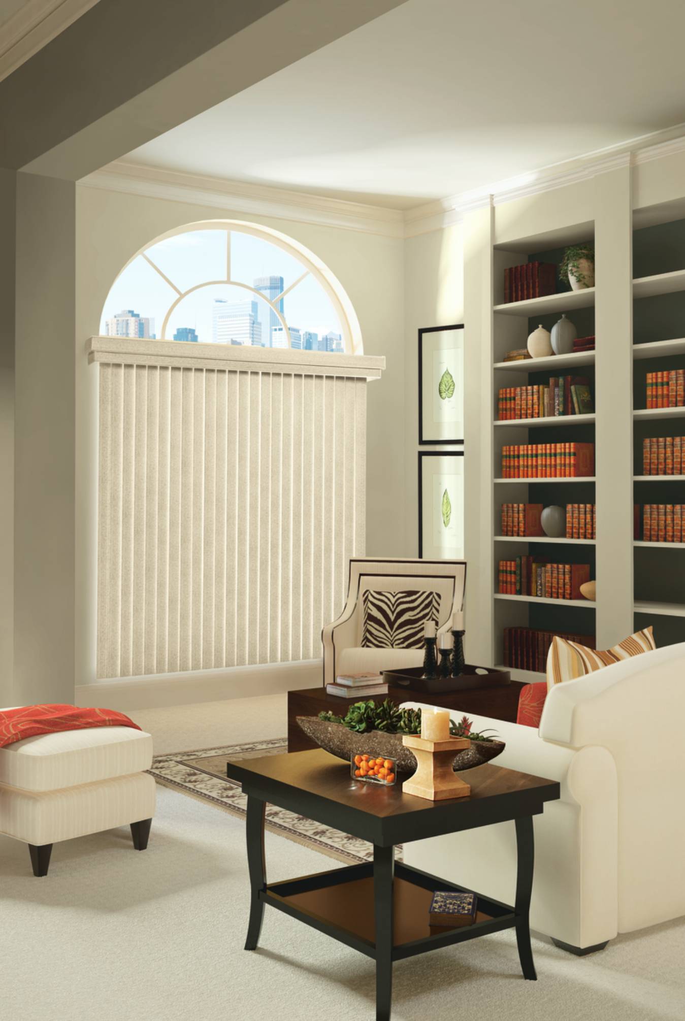 Hunter Douglas Somner® Vertical Blinds near San Antonio, Texas (TX) for homes, including sunrooms