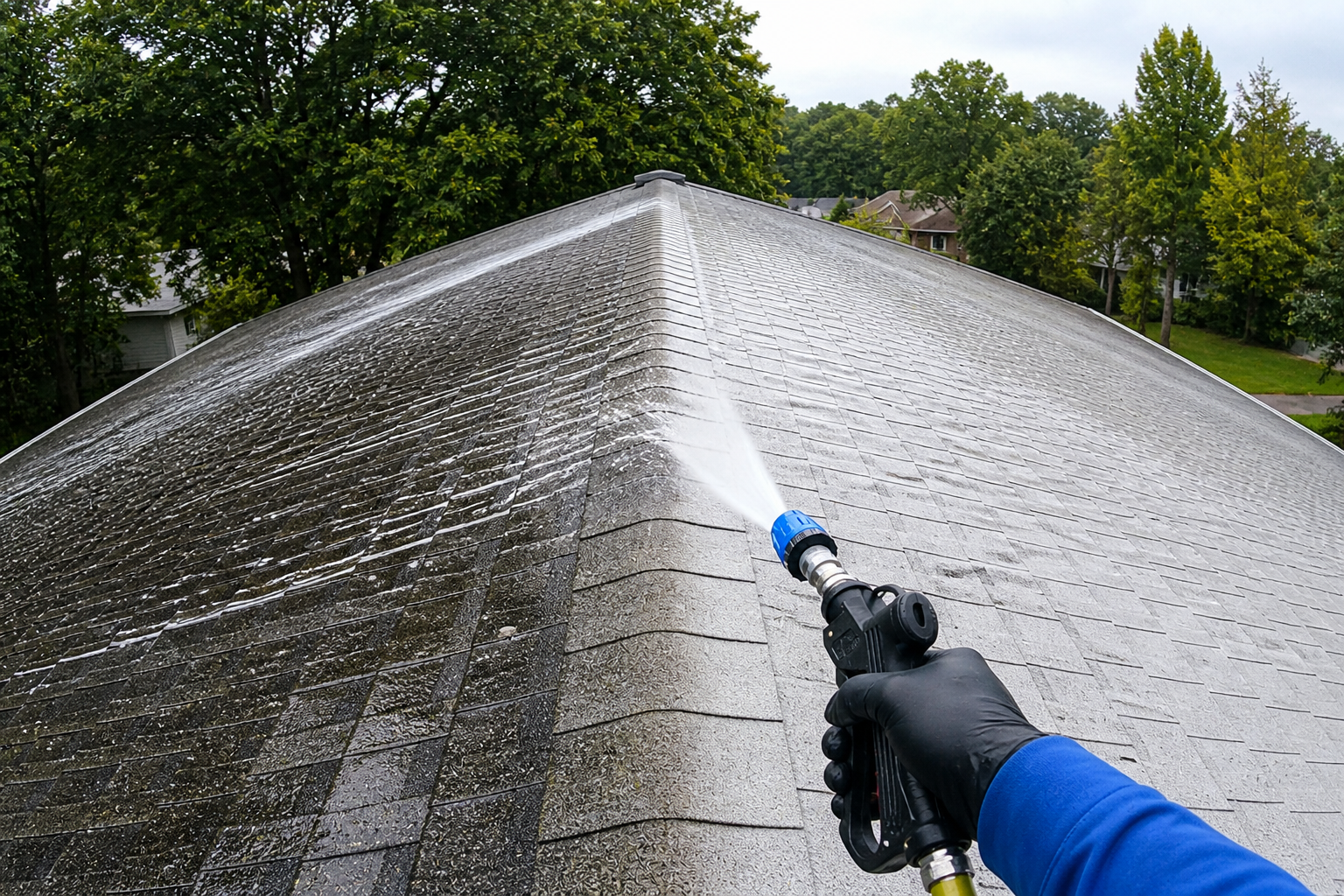 Soft Washing roof Huntsville AL