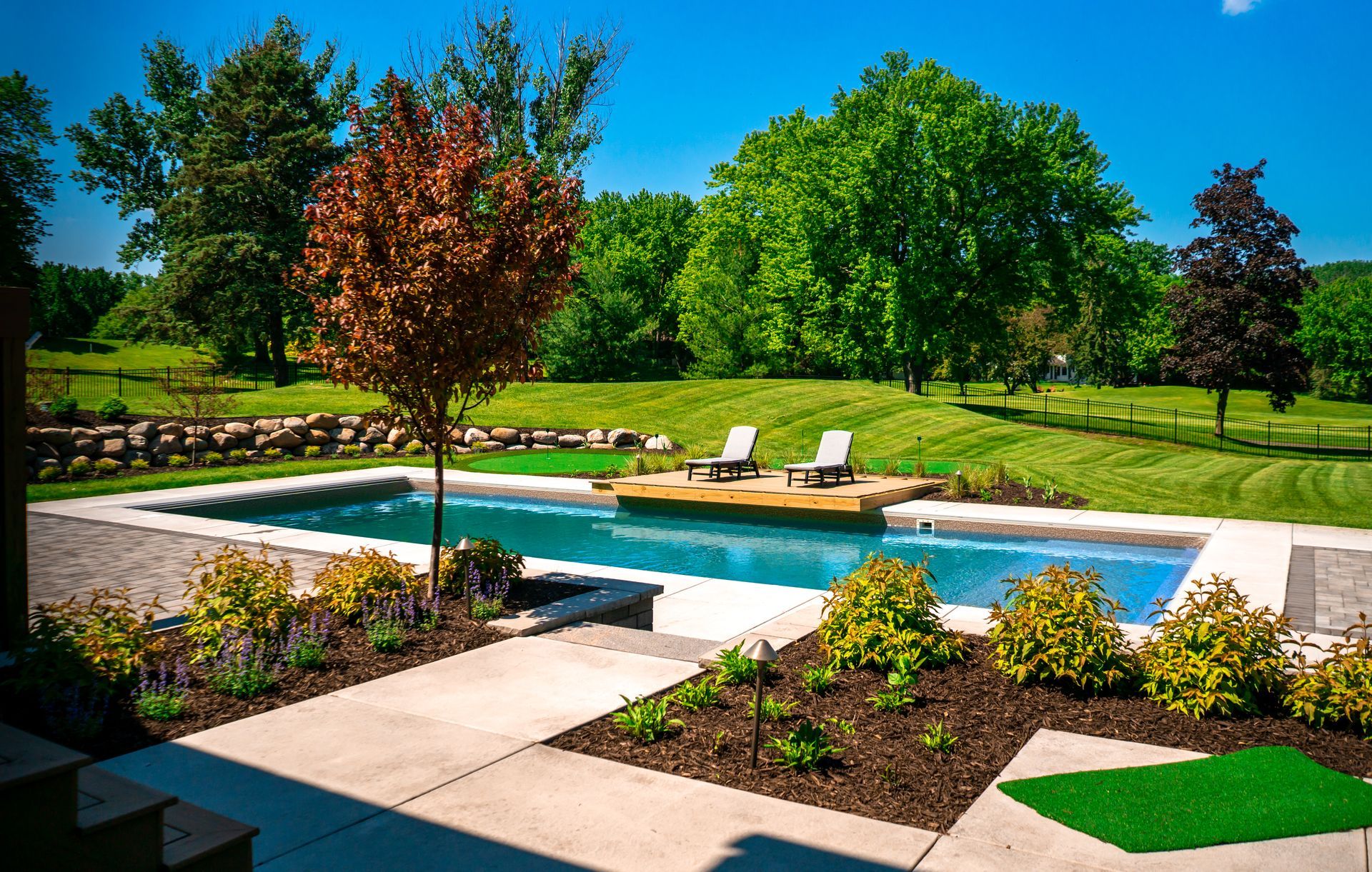 Backyard Pool Landscaping Stillwater MN