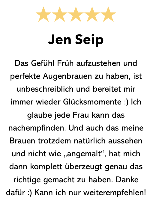 Fünf-Sterne-Bewertung von Jen Seip für Beauty Engel Thüringen