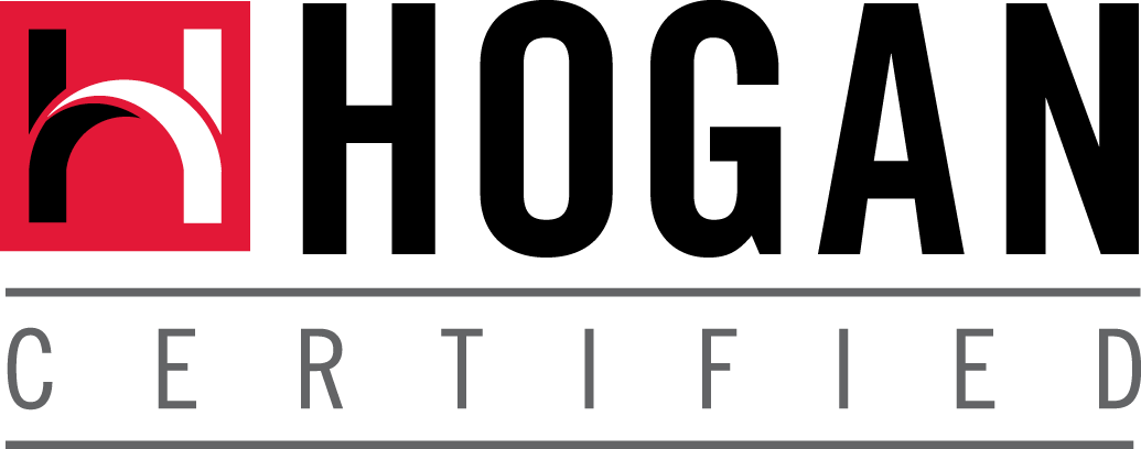 The Hogan Assessments logo with a red square featuring a white arch, the black text