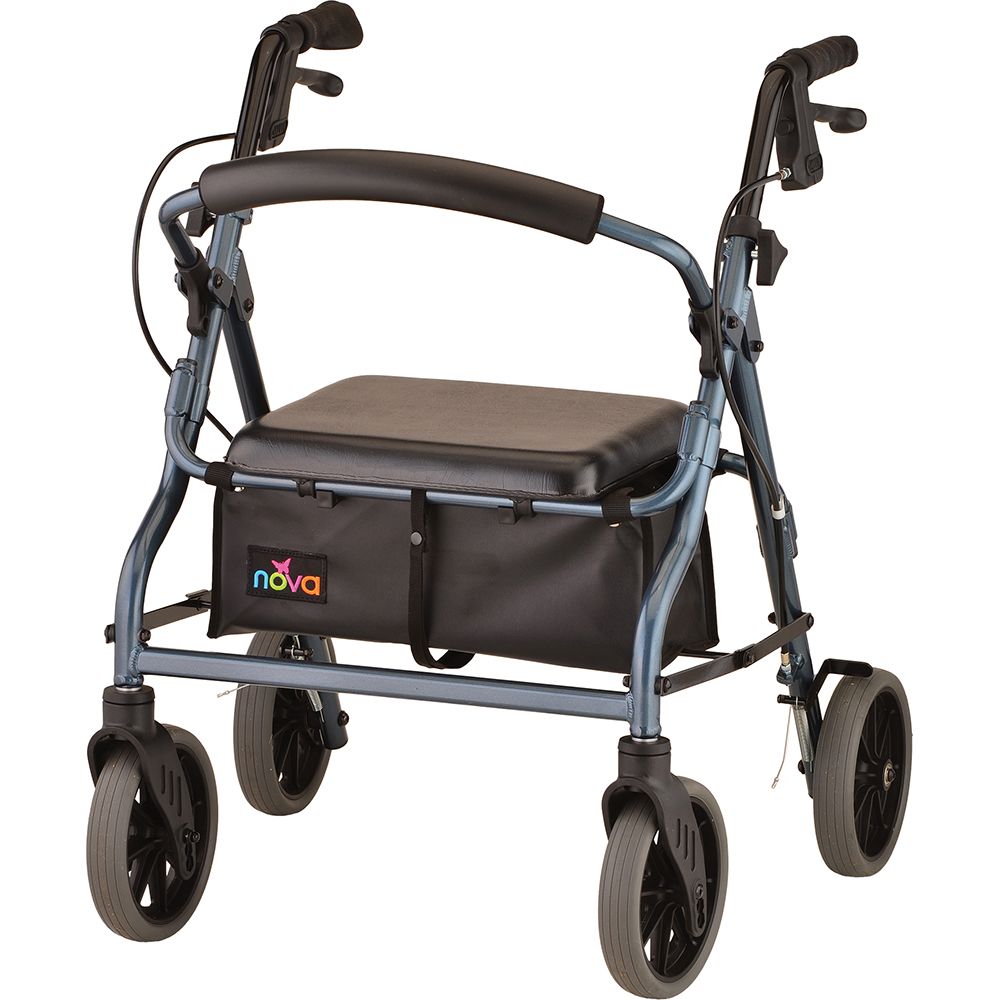 Black and Blue Nova Zoom 18 Rolling Walker Petite