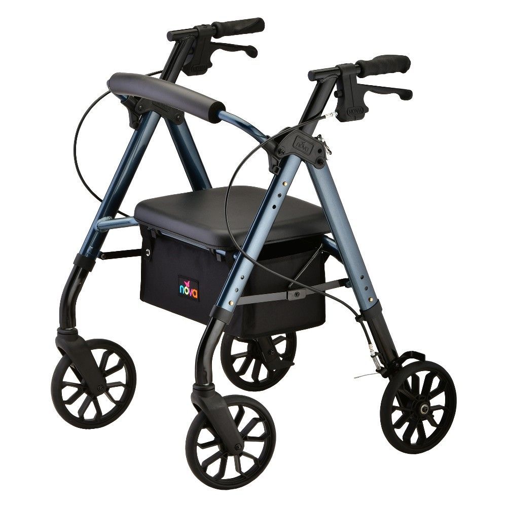 Black and blue Nova rollator.