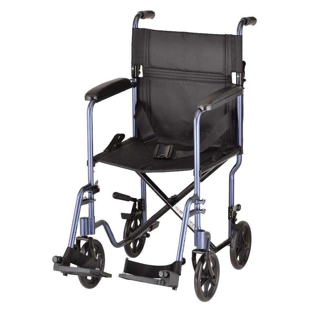 Black Nova lightweight wheelchair.