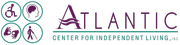 Atlantic Center for Independent Living logo in purple and teal with accessibility icons