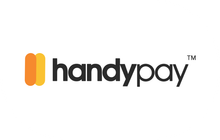 The handypay logo is orange and black on a white background.