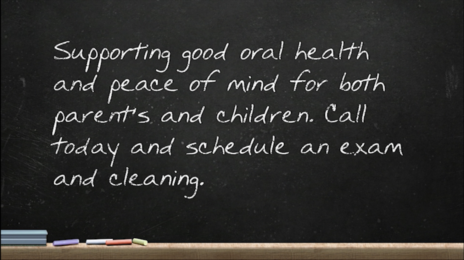 Blackboard with text: 