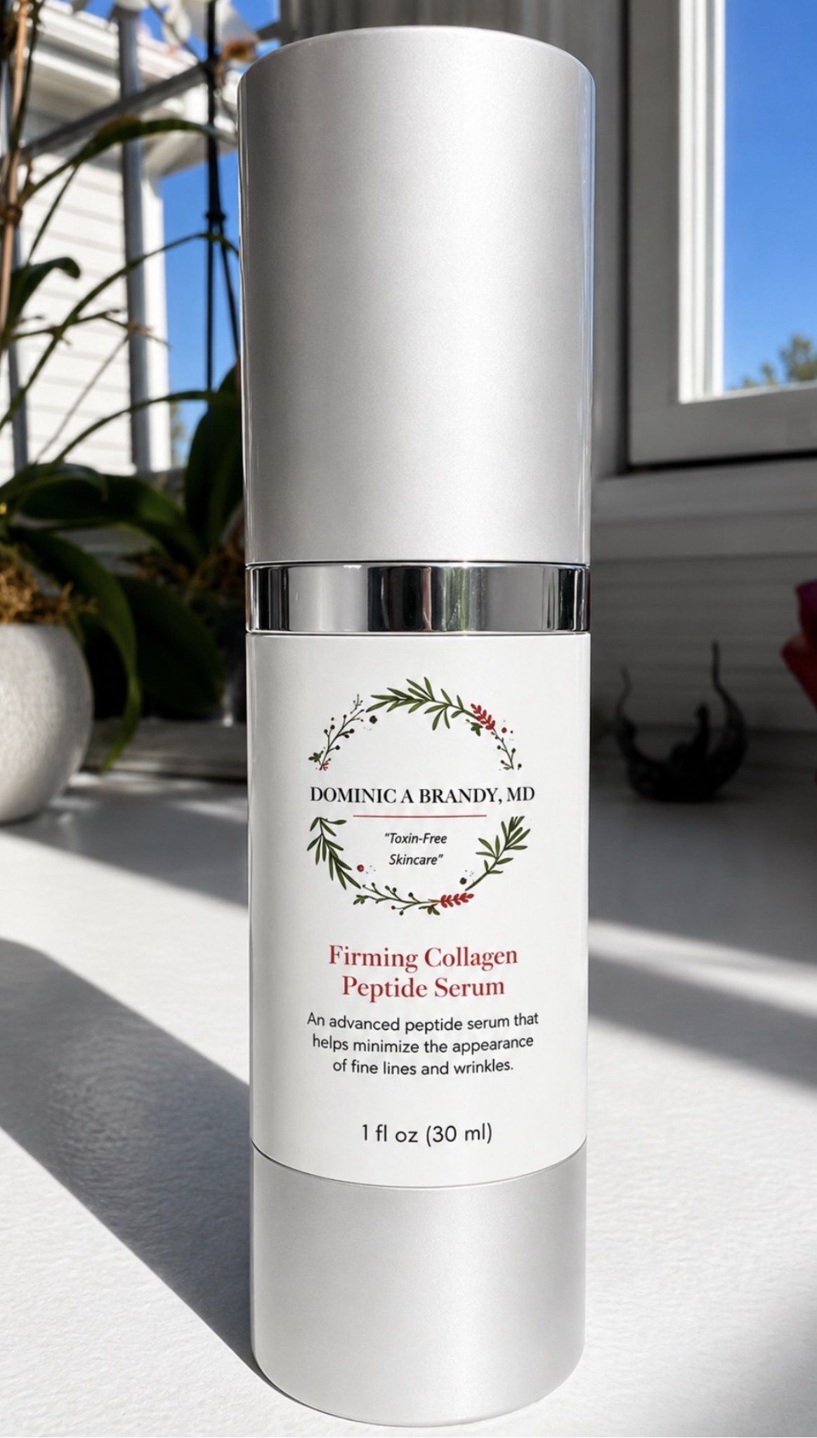 Firming Collagen Peptide Serum bottle, an advanced peptide serum, 1 fl oz