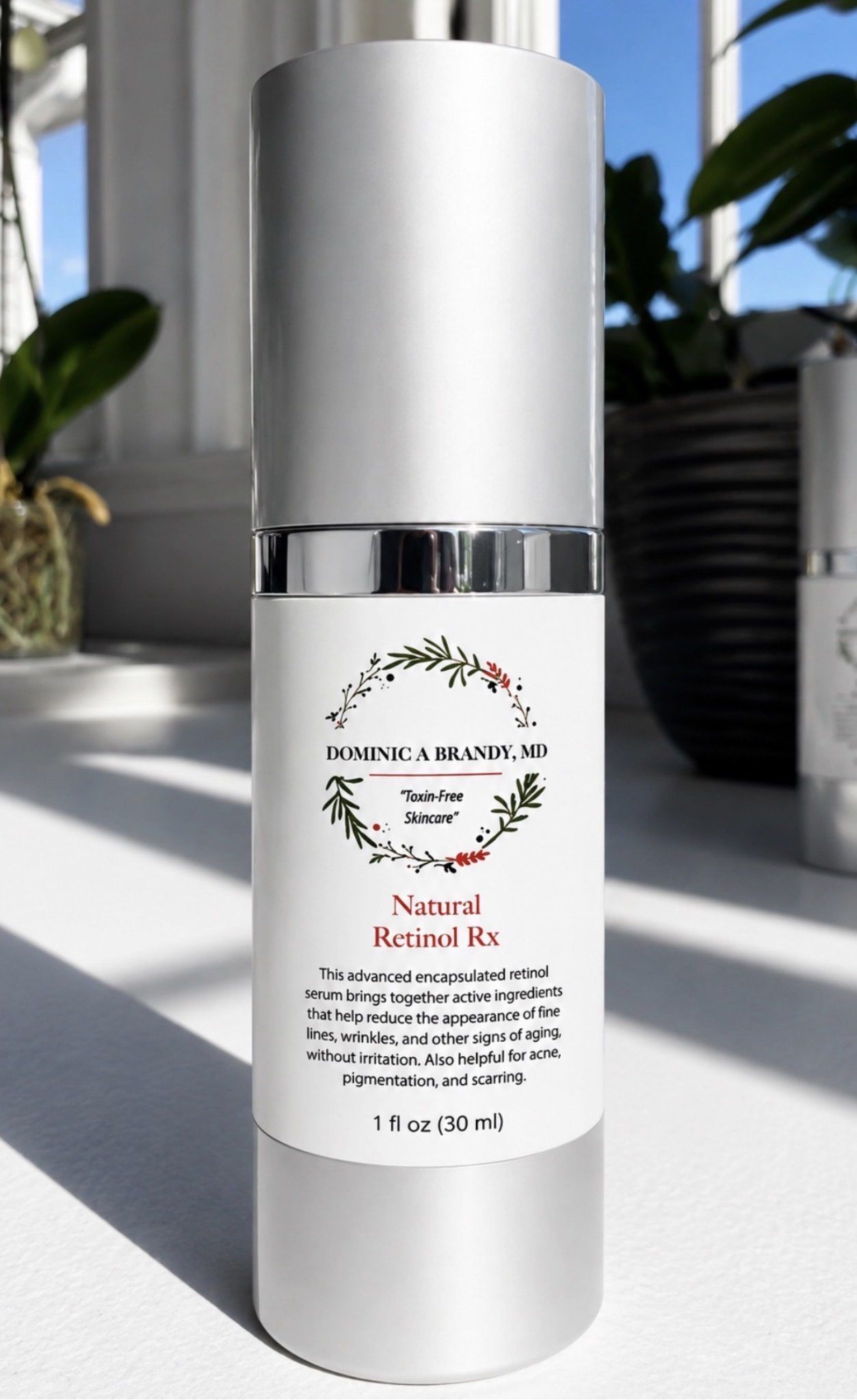 Natural Retinol Rx bottle, Dominic A Brandy MD Toxin-Free Skincare, 1 fl oz