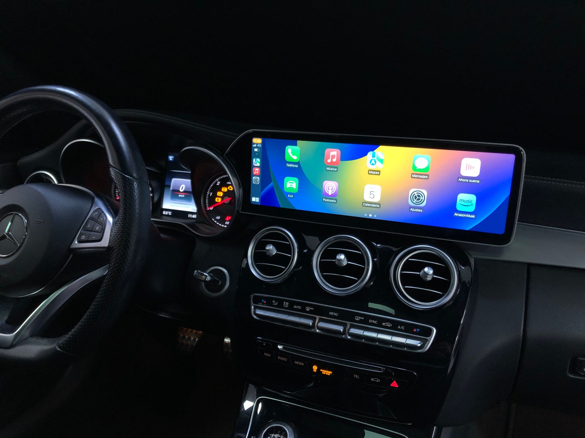 Pantalla android 15 Mercedes c y glc
