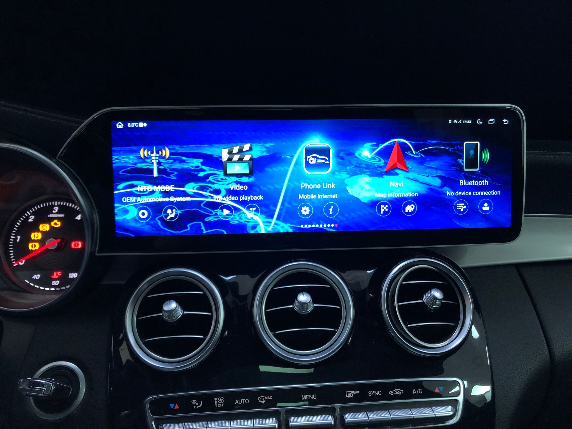Pantalla android 15 Mercedes c y glc