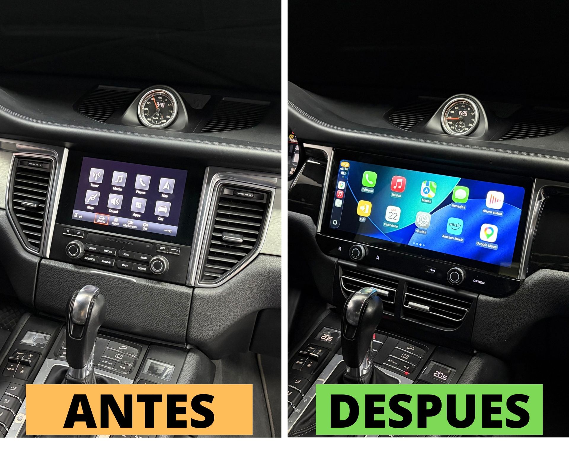 Pantalla android 12 Porsche Macan