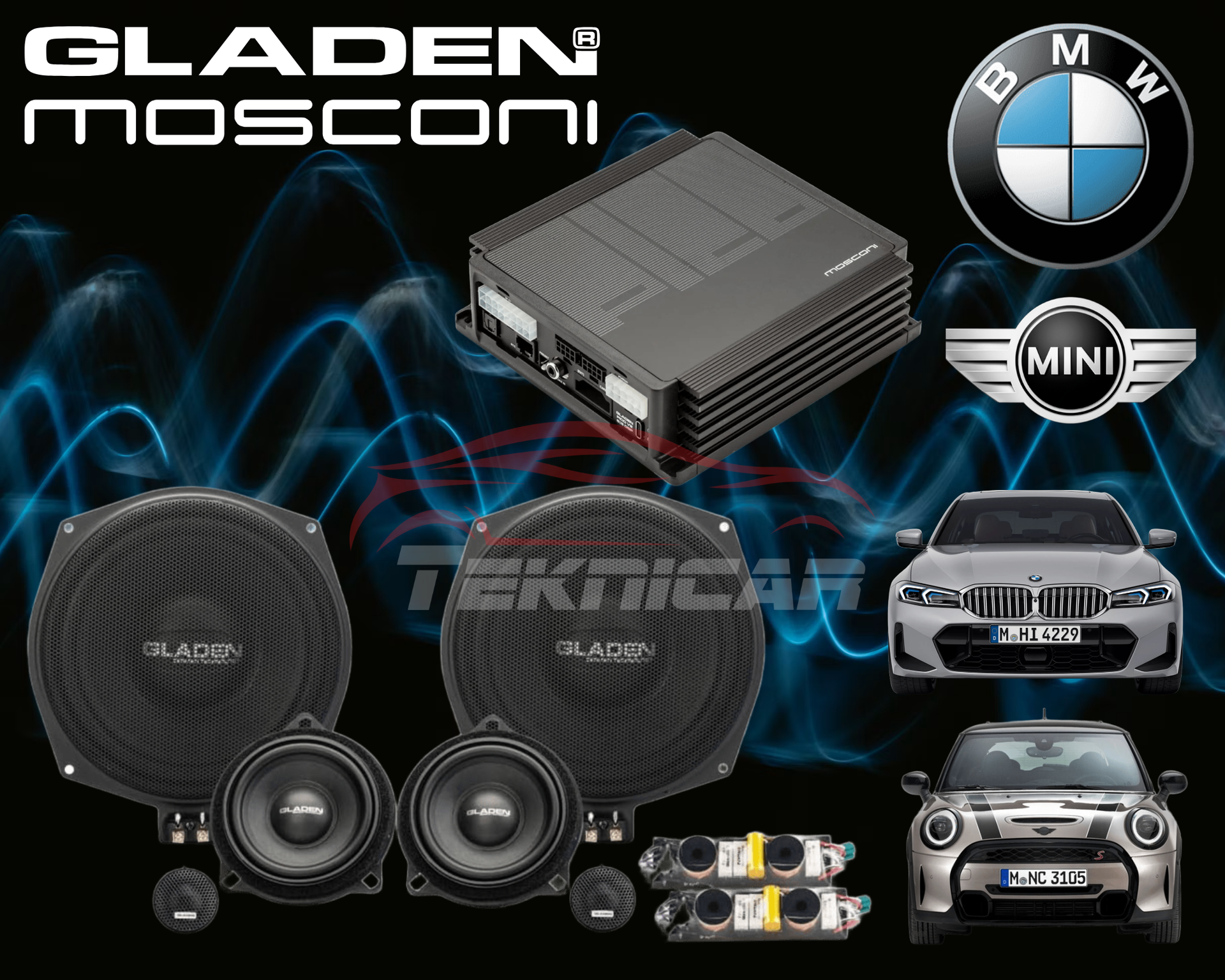 Equipo sonido Gladen Mosconi BMW