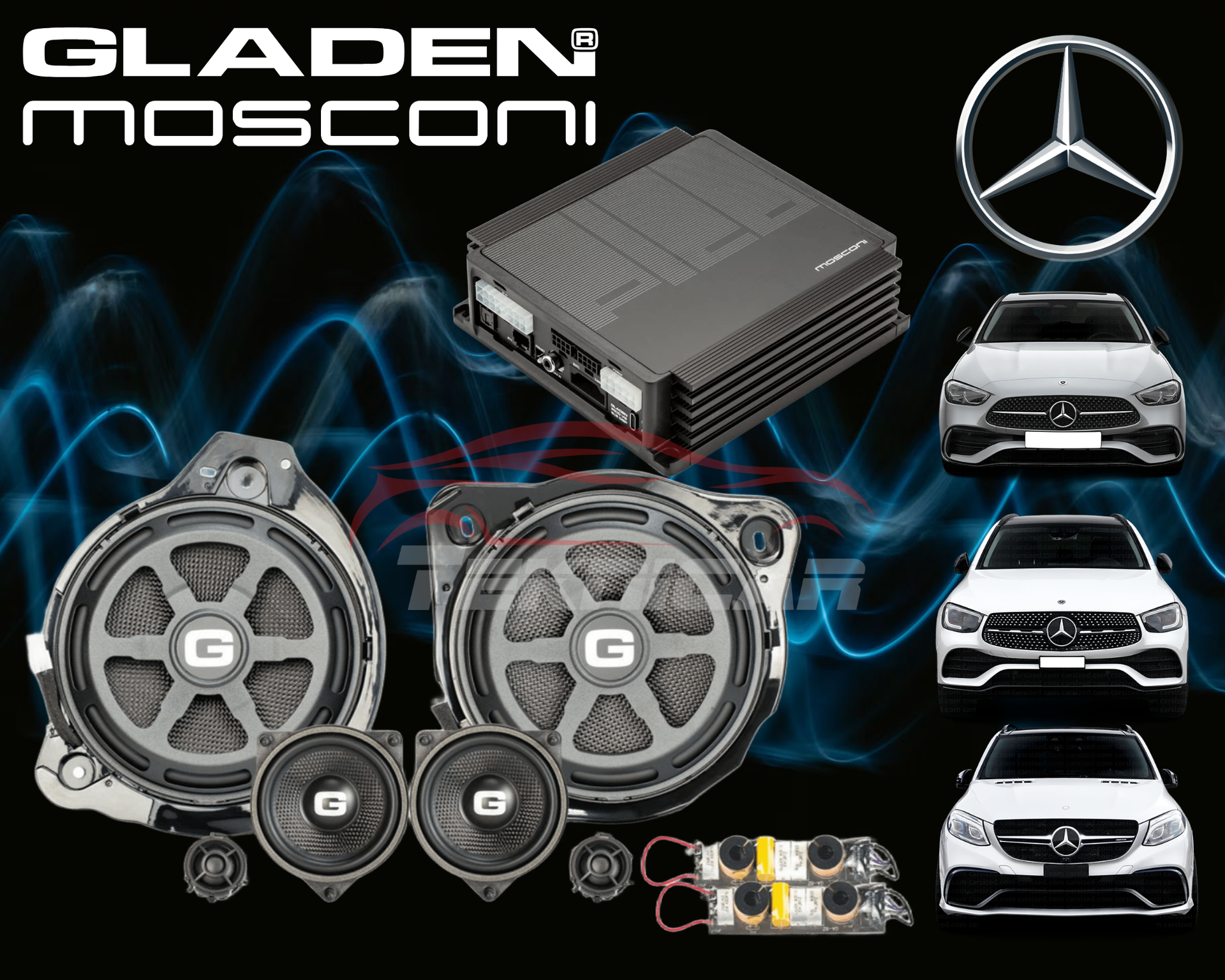 Equipo sonido Gladen Mosconi Mercedes
