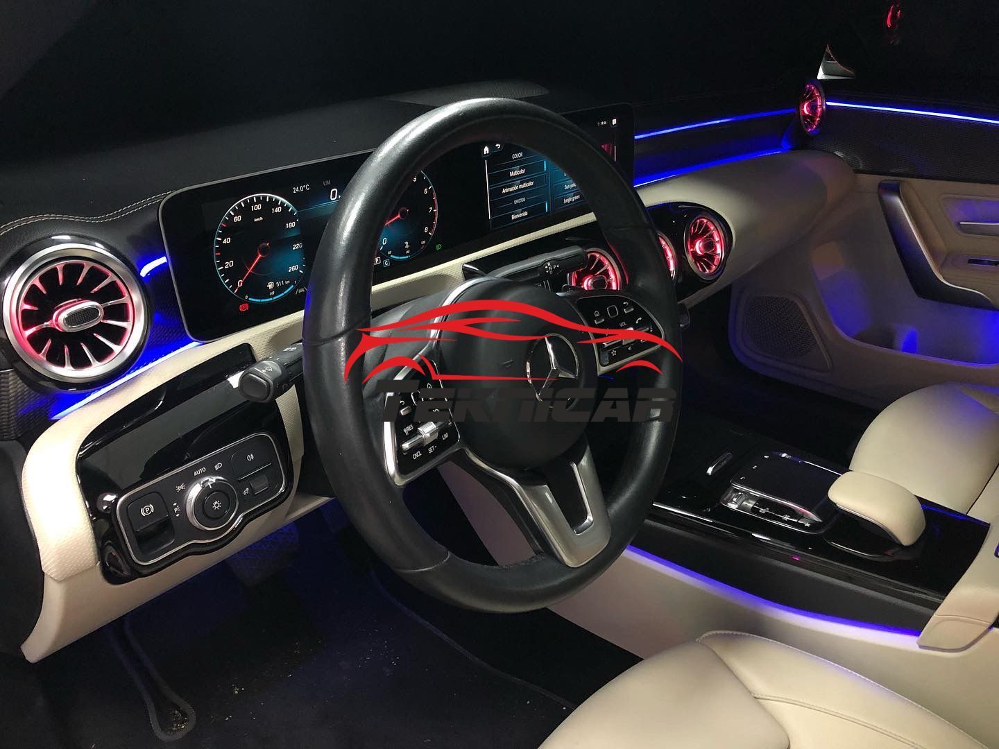 Iluminacion ambiente  Led Mercedes CLA C118