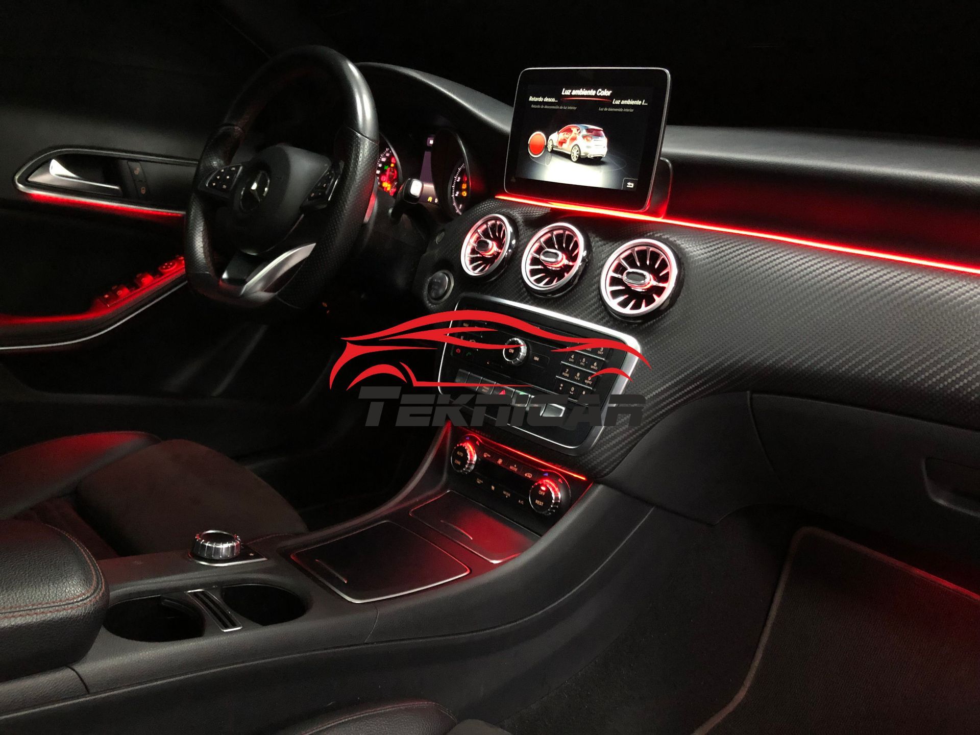 Iluminacion led ambiente Mercedes A, CLA y GLA