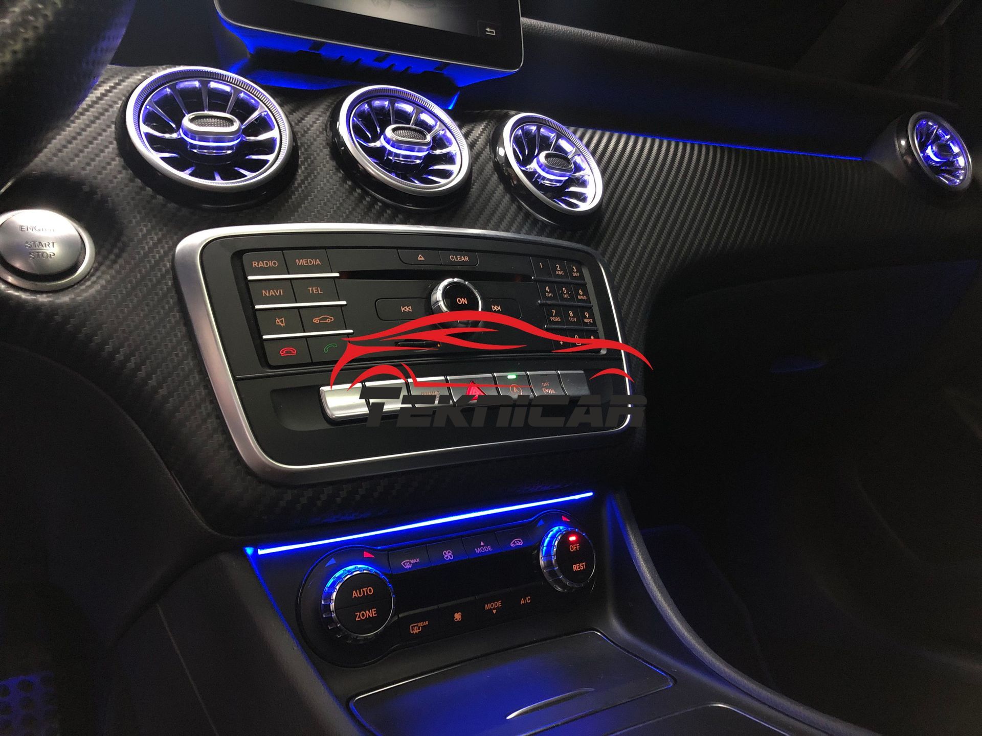 Iluminacion led ambiente Mercedes A, CLA y GLA