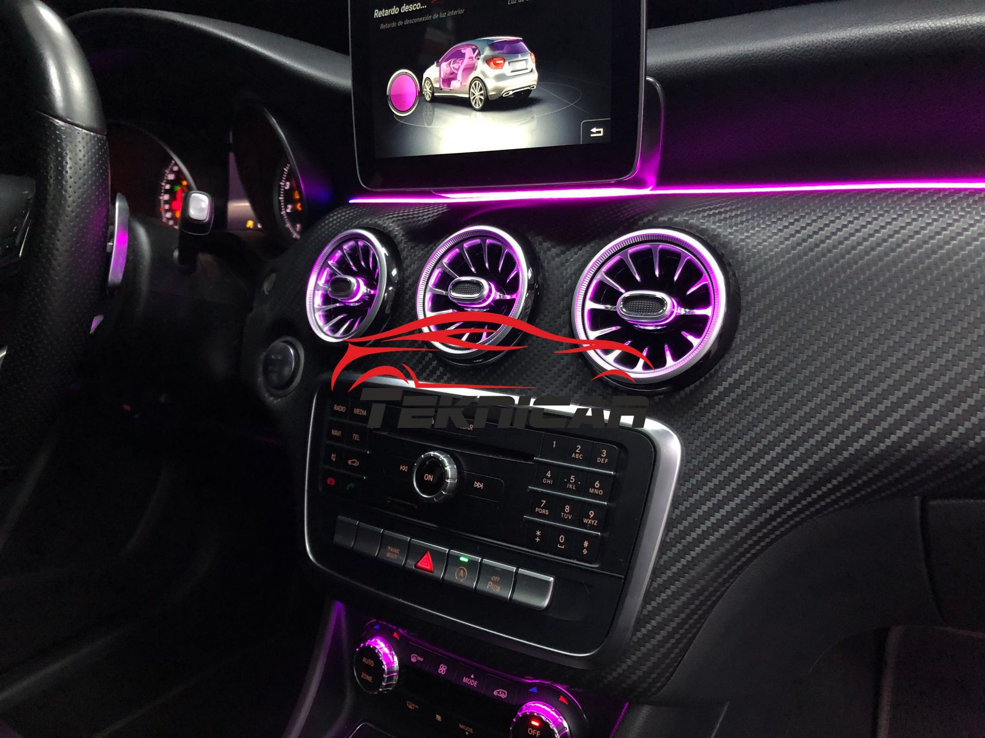 Iluminacion led ambiente Mercedes A, CLA y GLA