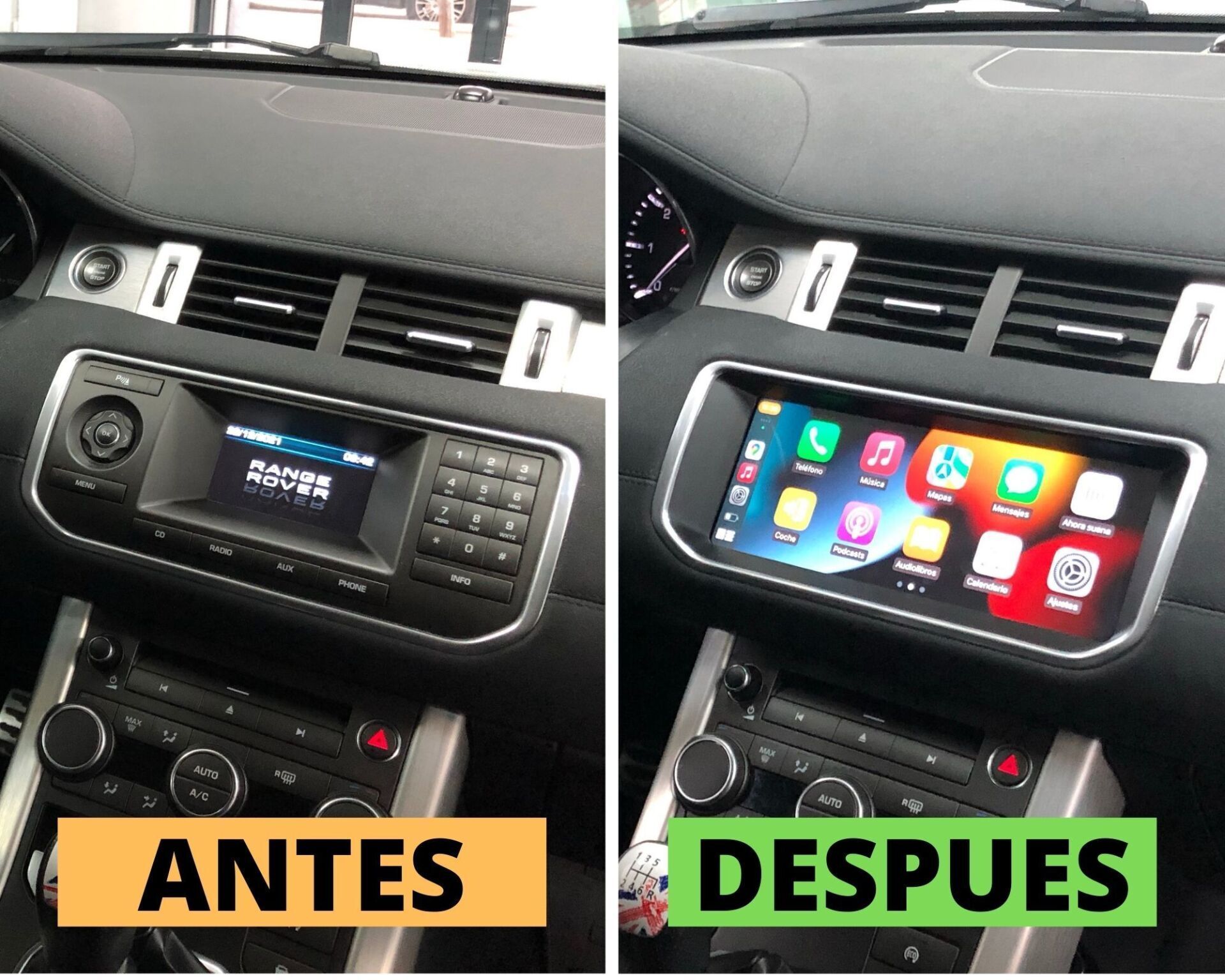 Pantalla android 10,25 Range Rover Evoque
